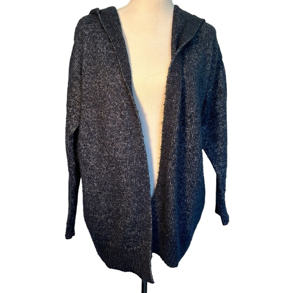 Gap navy hooded open front cardigan size medium. - Picture 2 of 14